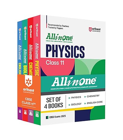 All In One Combo Class 11th Physics, Chemistry, Biology, English Core for CBSE Exam 2025 (Set of 4 Books)